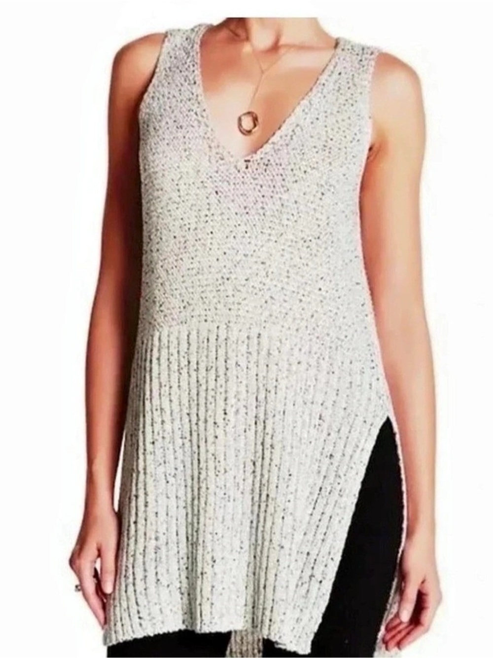 ASTR Black & White Knit Sweater Vest